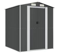 vidaXL Abri de Jardin Cabane Maison de Stockage Remise d'Extérieur Hangar de Stockage d'Outils Anthracite 192x191x223 cm Acier Galvanisé