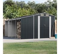 Vidaxl Abri De Jardin Anthracite 277x365,5x179 Cm Acier Galvanisé Gris