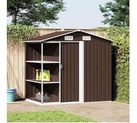 vidaXL Abri de Jardin avec Etagère Cabine de Stockage Remise à Outils Abri de Rangement Hangar Cour Extérieur Marron 47105