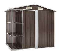 vidaXL Abri de Jardin avec Etagère Cabine de Stockage Remise à Outils Abri de Rangement Hangar Cour Extérieur Marron 47105