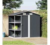 vidaXL Abri de Jardin avec Etagère Cabine de Stockage Remise à Outils Abri de Rangement Hangar Cour Extérieur Anthracite 47106