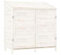 Vidaxl Remise De Jardin Blanc 102x52x112 Cm Bois De Sapin Solide Blanc