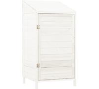 vidaXL Abri de jardin blanc 55x52x112 cm Sapin massif