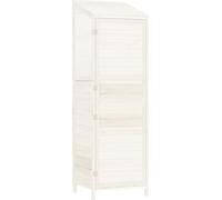 152187 vidaXL Remise de jardin Blanc 55x52x174,5 cm Bois de sapin solide