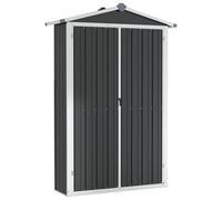 vidaXL Abri de Jardin Cabane à Outils Abri de Rangement Hangar de Stockage d'Outils Remise d'Extérieur Anthracite 116x45x175 cm Acier Galvanisé