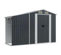 vidaXL Abri de jardin Cabane à outils avec poignées 277x93x179 cm Acier galvanisé Anthracite