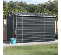 vidaXL Abri de jardin Cabane à outils 191x300x198 cm Acier galvanisé Anthracite - toit inclinable