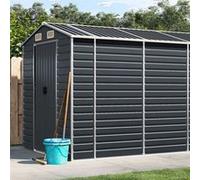 Vidaxl Abri De Jardin Anthracite 191x640x198 Cm Acier Galvanisé Gris