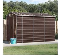 vidaXL Abri de jardin 3188266 Cabane à outils avec poignées, toit inclinable Marron G