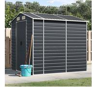 vidaXL Abri de jardin Cabane à outils – toit inclinable, poignées – Anthracite 191x215x198 cm