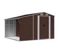 Vidaxl Abri De Jardin Marron 277x279x179 Cm Acier Galvanisé