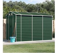 vidaXL Abri de Jardin, Cabane à Outils avec Poignées, Remise à Outils avec Toit Inclinable, Abri de Rangement Terrasse, Vert 3188233