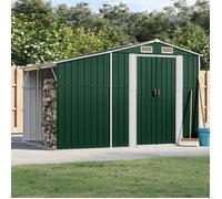 vidaXL Abri de Jardin, Cabane à Outils avec Poignées, Remise à Outils avec Toit Inclinable, Abri de Rangement Terrasse, Vert