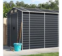 Abri de jardin marron clair 191x895x198 cm acier galvanisé vidaXL