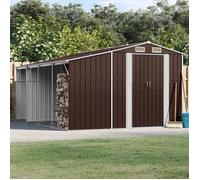 Vidaxl Abri De Jardin Marron 277x365,5x179 Cm Acier Galvanisé