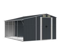 vidaXL Abri de jardin 3188294 – Cabane à outils, toit inclinable, acier galvanisé, anthracite