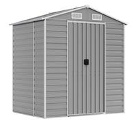 vidaXL Abri de Jardin, Cabane à Outils avec Poignées, Remise à Outils avec Toit Inclinable, Abri de Rangement Patio, Gris 3188242