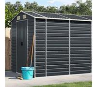 vidaXL Abri de Jardin, Cabane à Outils avec Poignées, Remise à Outils avec Toit Inclinable, Abri de Rangement Patio, 3188260 Gris G