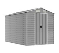 vidaXL Abri de Jardin Gris Clair 191 x 300 x 198 cm en Acier galvanisé