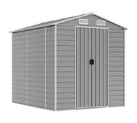 vidaXL Abri de Jardin, Cabane à Outils avec Poignées, Remise à Outils avec Toit Inclinable, Abri de Rangement Patio, Gris 3188243