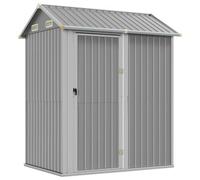 vidaXL Abri de Jardin Gris Clair 192 x 152,5 x 237 cm en Acier galvanisé