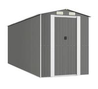 Vidaxl Abri De Jardin Gris Clair 192x606x223 Cm Acier Galvanisé