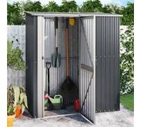 vidaXL Abri de Jardin Hangar de Stockage Abri de Rangement Remise à Outils d'Extérieur Anthracite 180,5x97x209,5cm Acier 150905 Gris G