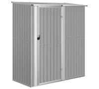 vidaXL Abri de jardin Hangar de stockage Gris 180,5x97x209,5 cm Acier galvanisé