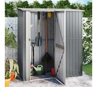 vidaXL Abri de jardin Hangar de stockage Gris 180,5x97x209,5 cm Acier galvanisé