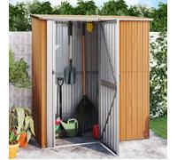 vidaXL Abri de Jardin Hangar de Stockage Abri de Rangement Remise à Outils Maison d'Extérieur Marron 180,5x97x209,5 cm Acier 150906