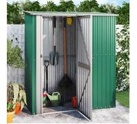 vidaXL Abri de Jardin Hangar de Stockage Abri de Rangement Remise à Outils Maison d'Extérieur Vert 180 5x97x209 5 cm Acier 150903