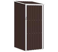 vidaXL Abri de Jardin Hangar de Stockage d'Outils Cabane de Jardin Abri de Rangement Cabane à Outils Extérieur Marrron 87x98x159 cm Acier Galvanisé