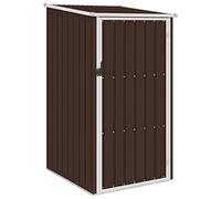 vidaXL Abri de Jardin Hangar de Stockage d'Outils Cabane de Jardin Abri de Rangement Cabane à Outils Extérieur Marrron 87x98x159 cm Acier Galvanisé