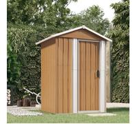 Vidaxl Abri De Jardin Marron 126x97,5x177 Cm Acier Galvanisé