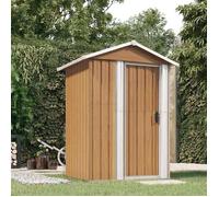 vidaXL Abri de jardin 126×97,5×177 cm Marron Acier galvanisé