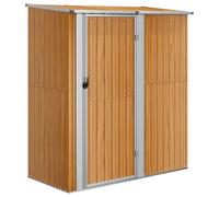 Vidaxl Abri De Jardin Marron 180,5x97x209,5 Cm Acier Galvanisé