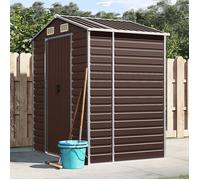 vidaXL Abri de jardin marron 191x130x198 cm acier galvanisé 3188264