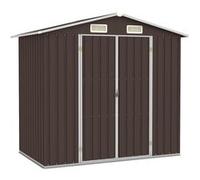 vidaXL Abri de jardin Marron 205x129x183 cm Acier galvanisé Marron G
