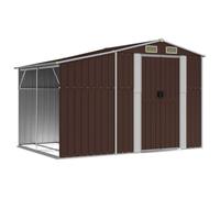 vidaXL Abri de jardin 277×192,5×179 cm – Acier galvanisé marron