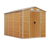 vidaXL Abri de Jardin Marron Clair 191 x 300 x 198 cm en Acier galvanisé