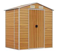 vidaXL Abri de Jardin Marron Clair 191x130x198 cm Acier galvanisé