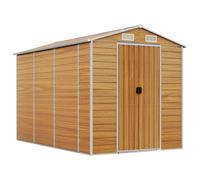 vidaXL Abri de Jardin Marron Clair 191x300x198 cm Acier galvanisé, Rangement de Jardin, abri à Outils de Jardin, Rangement de Jardin pour Outils