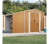 vidaXL Abri de Jardin, Cabane à Outils avec Poignées, Remise à Outils avec Toit Inclinable, Abri de Rangement, Marron Clair 3188298