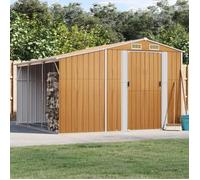 vidaXL Abri de jardin Cabane à outils 3188299 277x279x179 cm acier galvanisé Marron clair