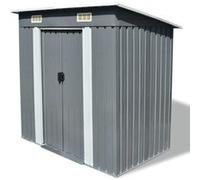 vidaXL Abri de jardin en métal – Gris
