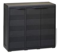 Vidaxl Armoire De Rangement De Jardin Avec 2 Étagères Noir Noir