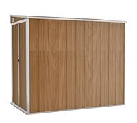 vidaXL Abri de Jardin Mural Abri de Rangement d'Outils Rangement d'Equipement de Jardin Extérieur Marron 118x194x178 cm Acier Galvanisé