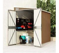 vidaXL Abri de Jardin Mural Abri de Rangement d'Outils Rangement d'Equipement de Jardin Extérieur Marron 118x194x178 cm 316224