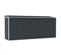 vidaXL Abri de Jardin Mural Anthracite 118x382x178 cm Acier