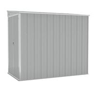 vidaXL Abri de Jardin Mural Gris 118x194x178 cm Métal galvanisé
